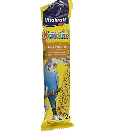 Vitakraft Kracker Egg & Grass Seeds Budgie Treat 2 Pack