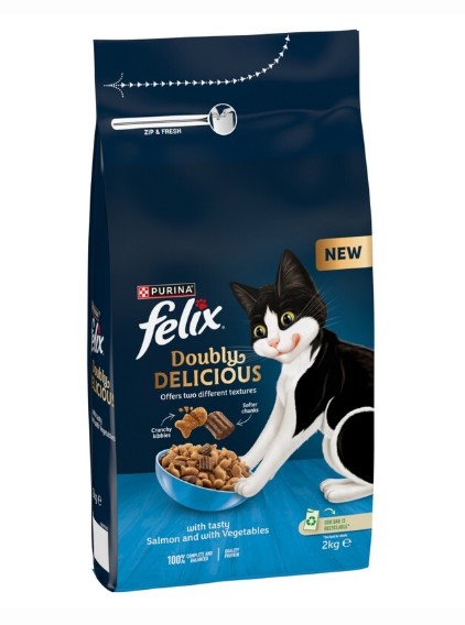 Felix Doubly Delicious with Salmon and Vegetables 2kg
