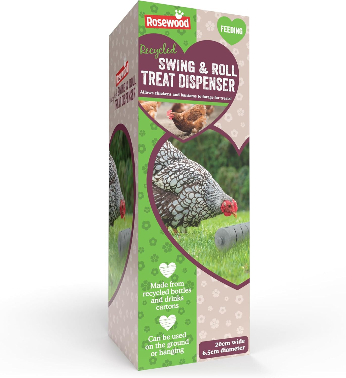 Rosewood Recycled Swing & Roll Treat Dispenser