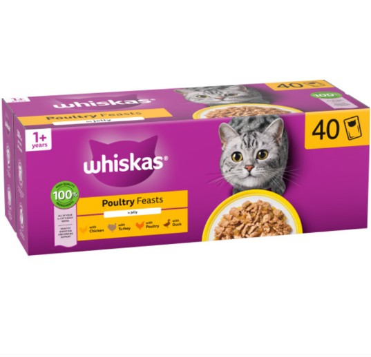 Whiskas Poultry Feast 40 Pouches