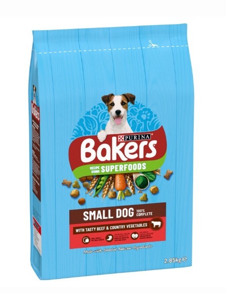 Bakers Small Dog Beef & Veg 2.85kg