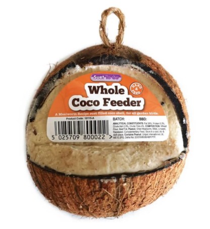 Suet to Go All Natural Coconut Feeder