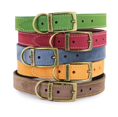Ancol Timberwolf Leather Collar